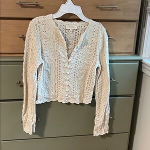Sezane Noelie Cardigan Cream - Size XS
